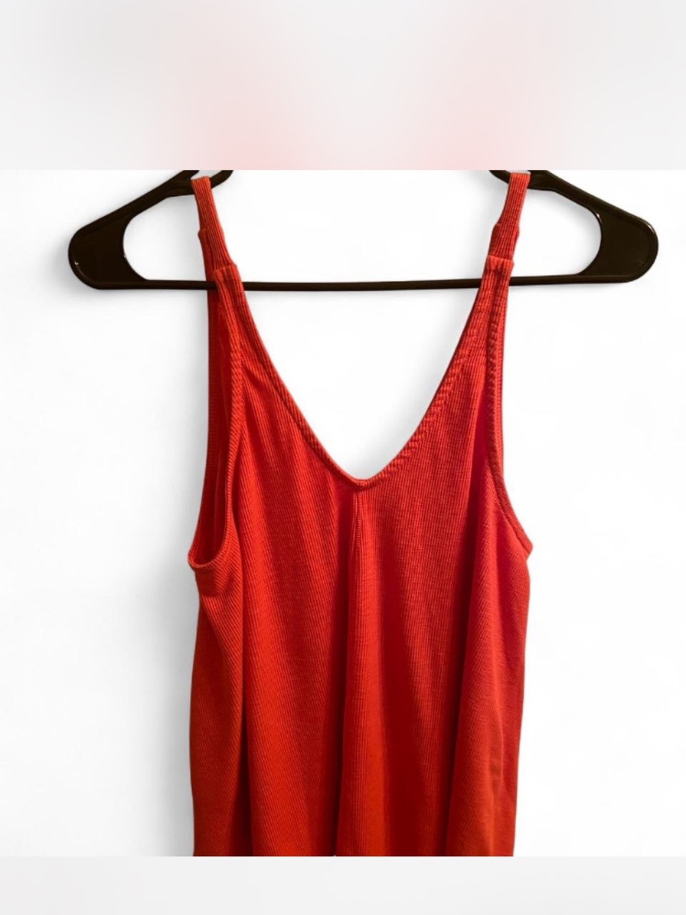 Intimately Free People Ribbed Tank Top – Coral / Sunset Orange